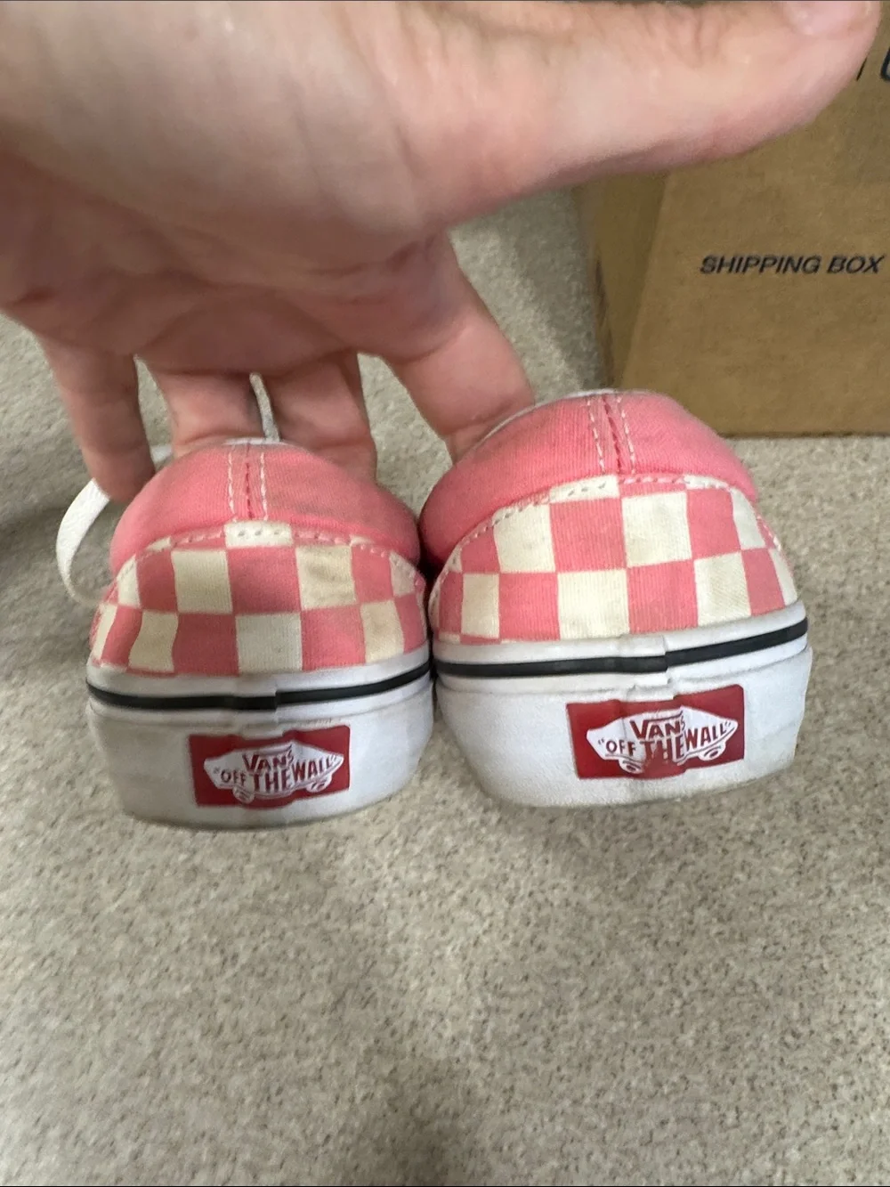 Vans Pink Checkerboard Lace-Up Canvas Sneakers - Picture 2 of 4